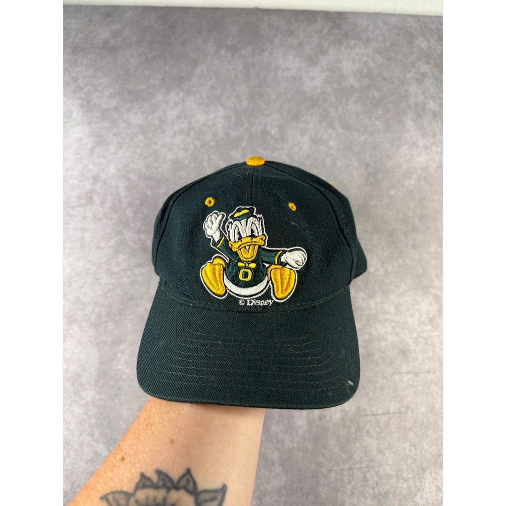 Vintage 90s Zephyr Oregon Ducks Disney Donald Duck Fitted Hat 7 3/8 NCAA